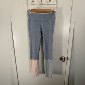 Outdoor Voices 7/8 Dipped Legging Colorblock Blue Pink - XS